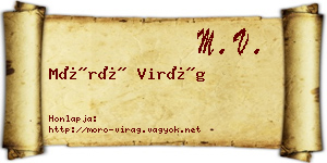 Móró Virág névjegykártya