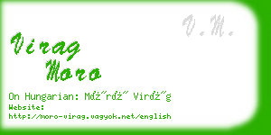 virag moro business card